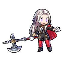 Edelgard's sprite from Fire Emblem Heroes.