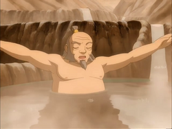 Iroh bathes.