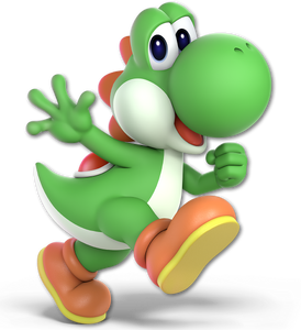 Yoshi as he appears in Super Smash Bros. Ultimate.