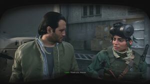 Farah getting the charges from Nikolai.