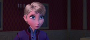 "Do you have to go?"-Elsa not wanting her parents to leave despite their reassurance.