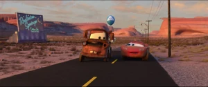 McQueen telling Mater he plans to have dinner with Sally tonight.