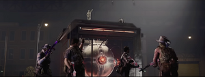 The Requiem Strike Team orders The Helicopter to secure Peck's Machine where The Forsaken is captured.
