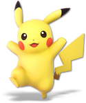 Pikachu as he appears in Super Smash Bros. Ultimate.