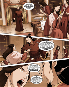 Ursa's confrontation with Ozai, while her maids are watching in fear
