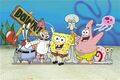 SpongeBob and his friends.