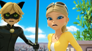 Chloé and Cat Noir in Miraculer