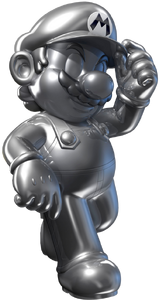 Metal Mario's alternate appearance in Mario Kart 7