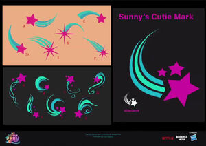 Sunny cutie mark concept art by Lea Dabssi