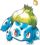 Bulbasaur's artwork of Pokémon Red/Pokémon Blue.