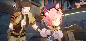 Diona with her father Draff