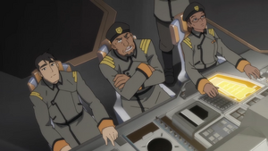 Shiro with Iverson and other officer (Flashback)