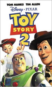 Woody, Buzz, and Jessie on the Toy Story 2 VHS