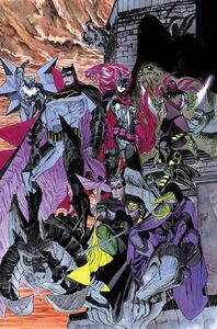 Red Robin among the Gotham Knights.