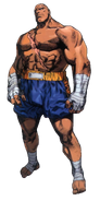 Sagat as he appears in Street Fighter Alpha