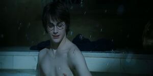 Harry taking a bath