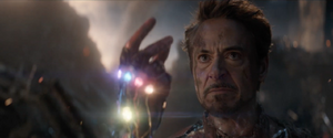 "And I...am...Iron Man." Iron Man with the nano gauntlet, moments before snapping his fingers and killing Thanos and his army.