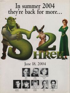 A vintage Shrek 2 ad found in the January 27th, 2003 issue of The Hollywood Reporter