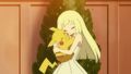 Lillie hugs Ash's Pikachu