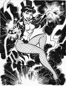 Zatanna in her classic outfit.