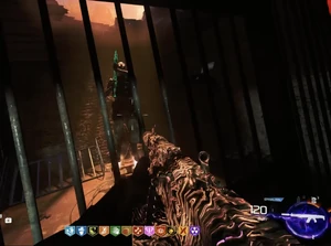 Dempsey, Nikolai, Richtofen, Takeo, Weaver, Grey, Carver and Maya witnessing Klaus exiting the cell in Ashwood.