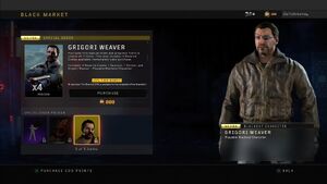 Weaver in Blackout mode for Black Ops 4.