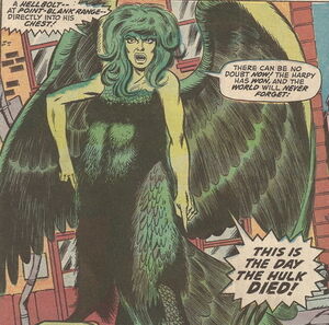 Betty Ross as Harpy.