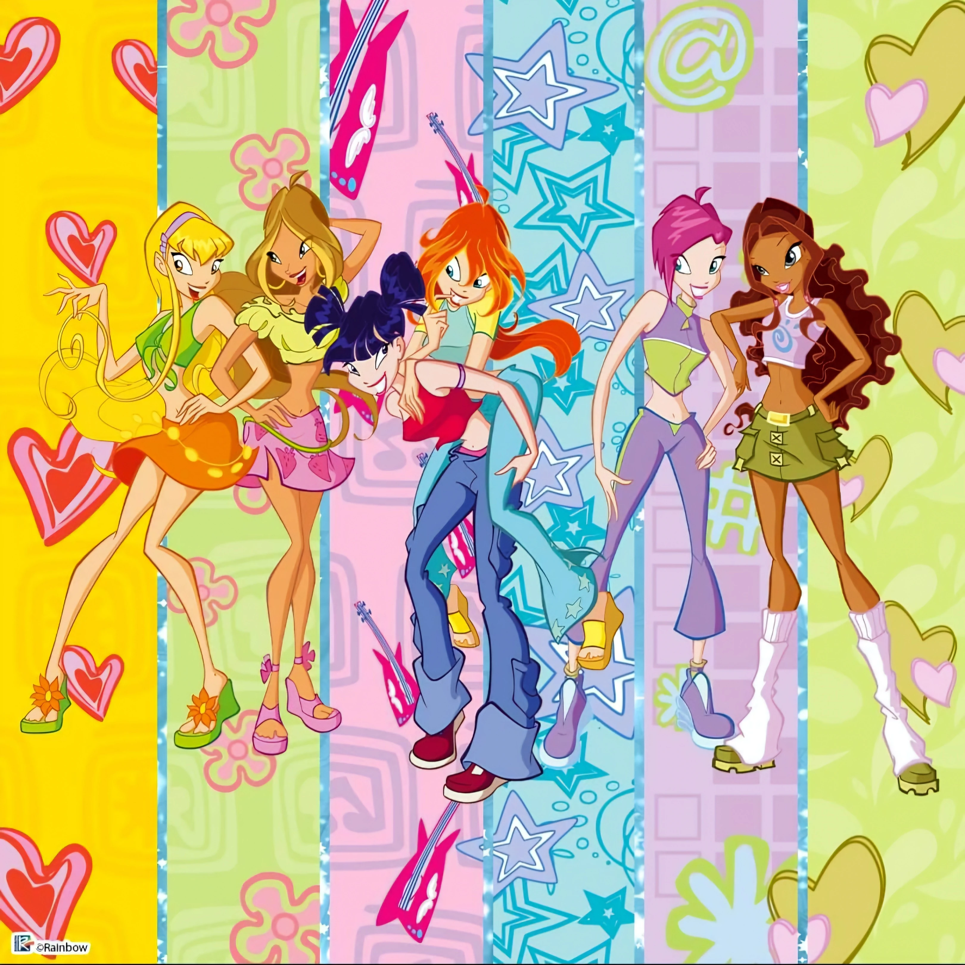 Winx Club- Stella, Flora, Musa, Bloom, Tecna, and Aisha-Layla