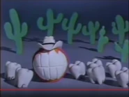 Cecile's precious smile after singing a song called "Brushin' Down the Doggies" at the cactus and an audience of teeth all around her.