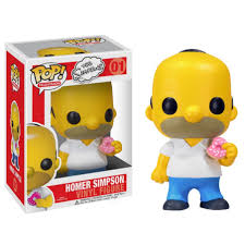 The rare Homer Simpson Funko Pop (original) released in 2012-- now considered a grail