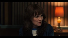 Joyce perplexed when Jonathan expresses confusion, unaware that he has been smoking weed.