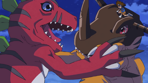 Greymon and Tyrannomon are in the battle (Ep. 47)