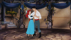 Ariel and Eric sharing a waltz.