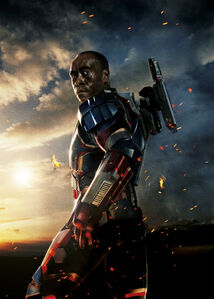 War Machine's character poster in Iron Man 3.