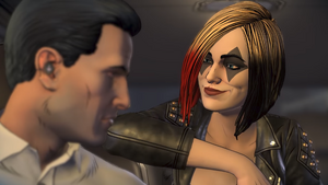 Bruce meets Harley Quinn.