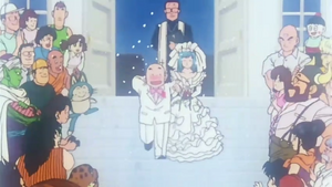 Krillin imagines his marriage with Maron