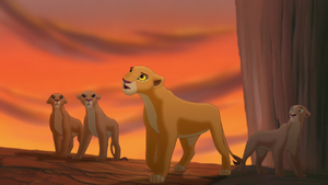 Kiara tries to convince Simba to hear Kovu out.