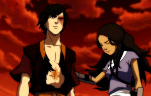 Zuko and Katara expressing sympathy for Azula when she completely breaks down.