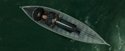 Boromir's body on boat - FOTR