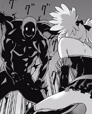 Dealer transforms in front of Kazuho Manga