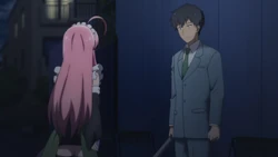 (Tsukasa: "Sorry. It's just you're always saving me from danger.") "It's okay."