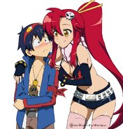 simon, boota, and tengen toppa gurren-lagann (tengen toppa gurren