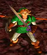 Link as he watches Inferno exploded into pieces, causing the Soul Edge to be removed from it.