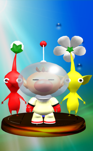 Olimar's trophy from Super Smash Bros. Melee.