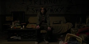 Joyce alone after Hopper advises her to get some rest.