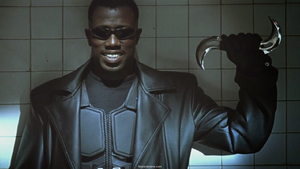 Blade as he appears in the Live-Action movie interpreted by Wesley Snipes.