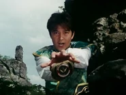Burai, with his Dragon Buckler in his hands.