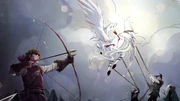 Pegasus being hunted by humans