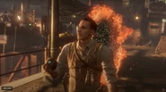 Primis Richtofen retrieves a Summoning Key from a Keeper at Morg City in Shadows of Evil.
