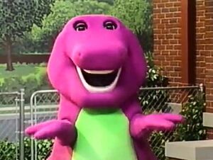 Barney Says- S1- Barney says his rhyme outside of the school